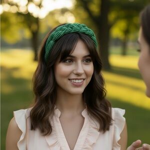Alpine Green Double Sailor Knot Headband , Handmade and NWOT